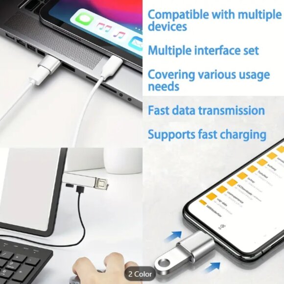 5Pcs USB-C to USB-A 3.0 Fast Charging Adapter NWT - Picture 4 of 4